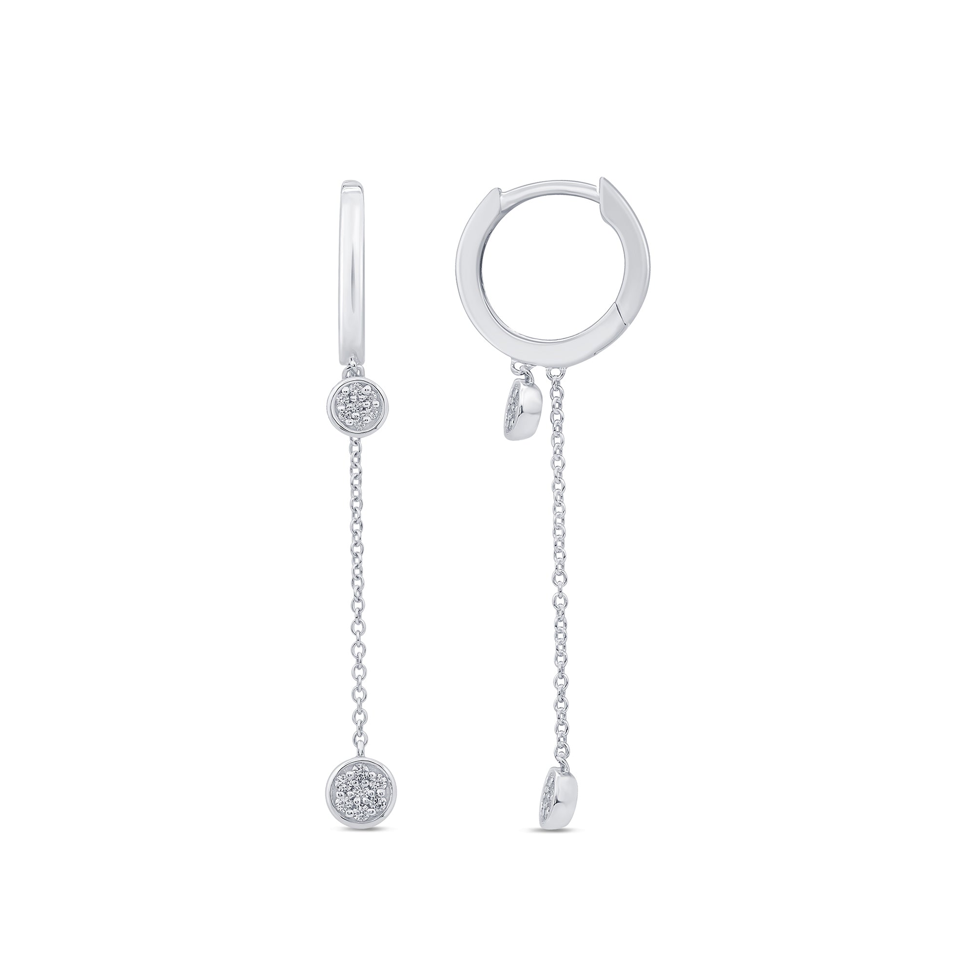 DIAMOND CLOSEOUT! .15ct G SI 14K White Gold Diamond Dangle Earrings
