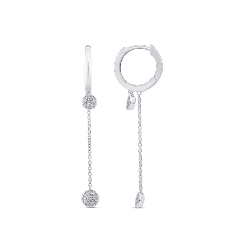 DIAMOND CLOSEOUT! .15ct G SI 14K White Gold Diamond Dangle Earrings