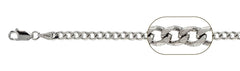 100-4MM Rhodium Plated Curb Chain .925 Solid Sterling Silver Available in 7"- 28" inches NEW