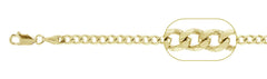 100- 4MM Yellow Gold Plated Curb Chain Sterling Silver Made in Italy Available in 22"- 28" inches NEW