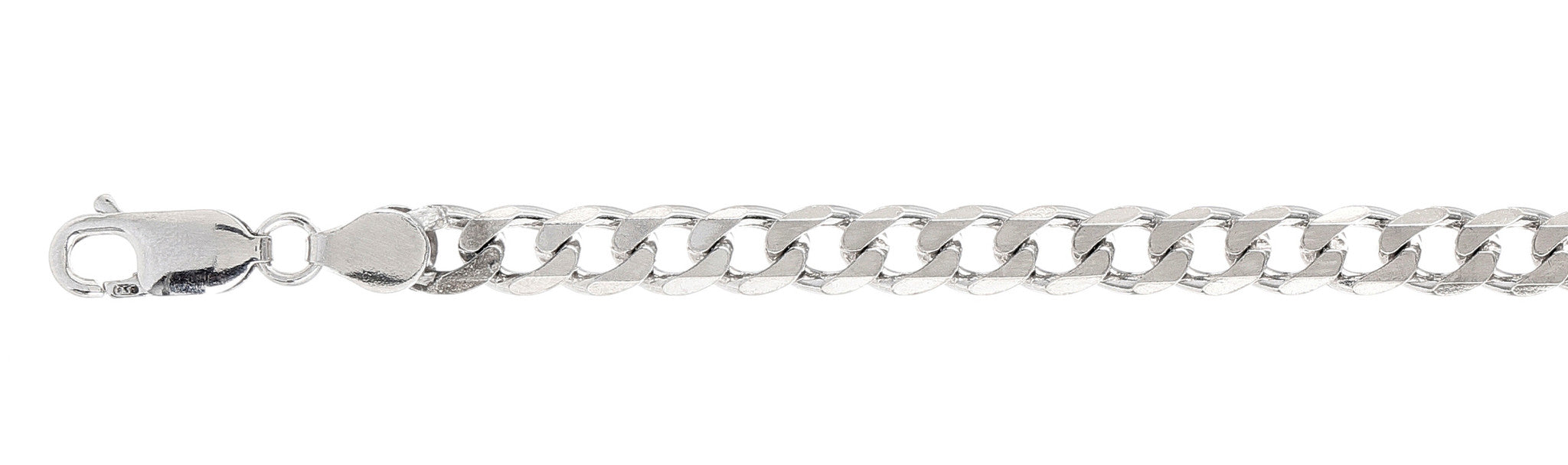 150-6MM Curb Chain .925  Solid Sterling Silver Sizes 7-30" NEW