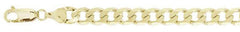 CLOSEOUT 20% OFF!  180-7MM Yellow Gold Plated Curb Chain .925  Solid Sterling Silver Sizes 8-30" NEW