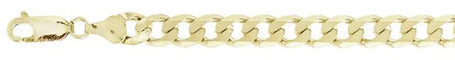 CLOSEOUT 20% OFF!  150-6MM Yellow Gold Plated Curb Chain .925  Solid Sterling Silver Sizes 7-30" NEW