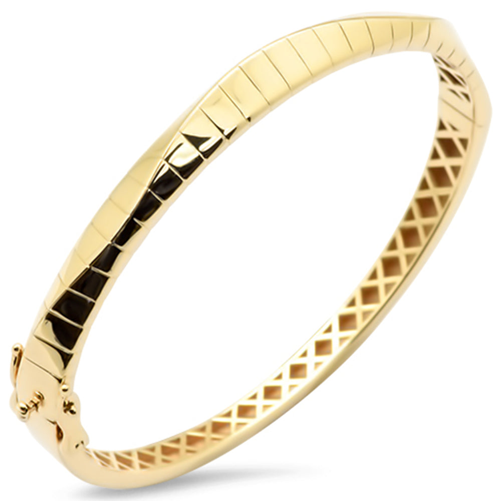 SPECIAL!14K Yellow Gold Modern Plain Bangle Bracelet