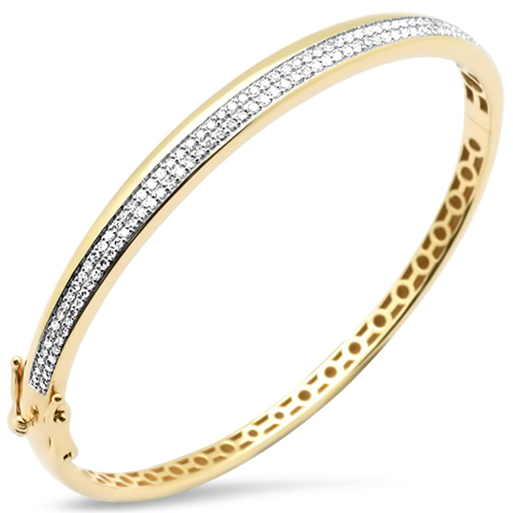 SPECIAL!.73ct G SI 14K Yellow Gold Round Diamond Bangle Bracelet