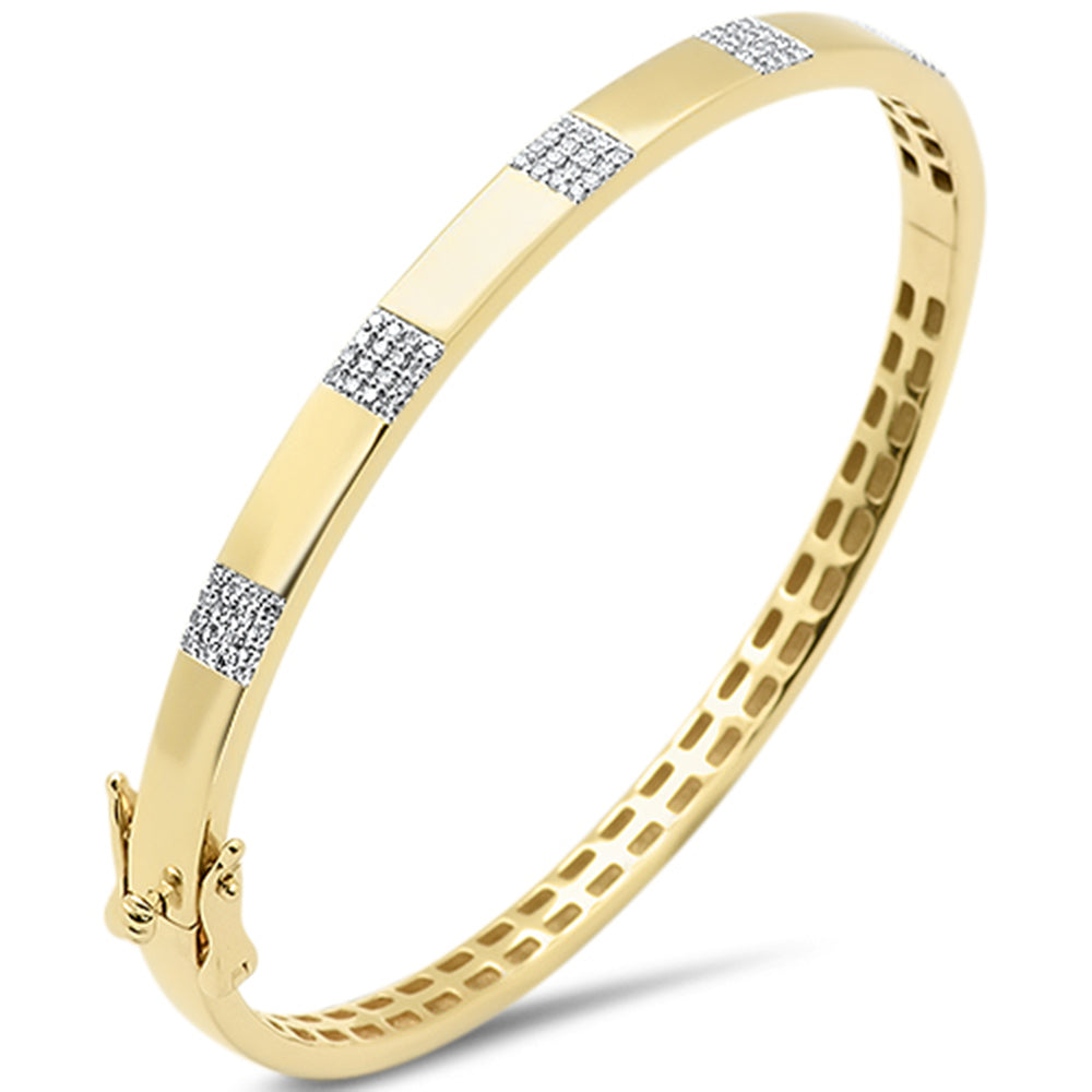 SPECIAL!.32ct G SI 14K Yellow Gold Round Diamond Bangle Bracelet