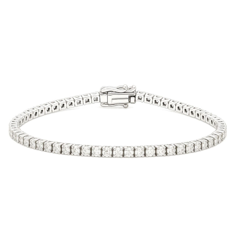 SPECIAL!4.06ct G SI 14KT White Gold Diamond Tennis Bracelet 7" Long