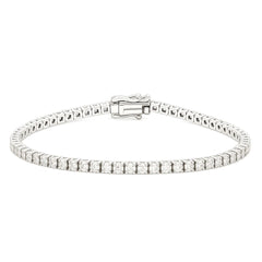 SPECIAL!4.06ct G SI 14KT White Gold Diamond Tennis Bracelet 7" Long
