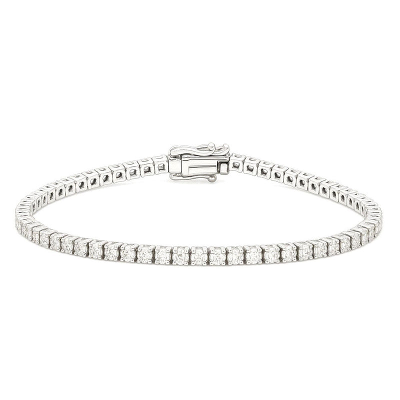SPECIAL!4.06ct G SI 14KT White Gold Diamond Tennis Bracelet 7" Long