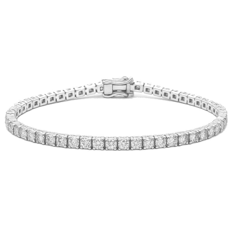 SPECIAL!6.05ct G SI 14KT White Gold Diamond Tennis Bracelet 7" Long