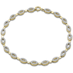 SPECIAL!.52ct G SI 14K Yellow Gold Diamond Infinity Bracelet 7" Long