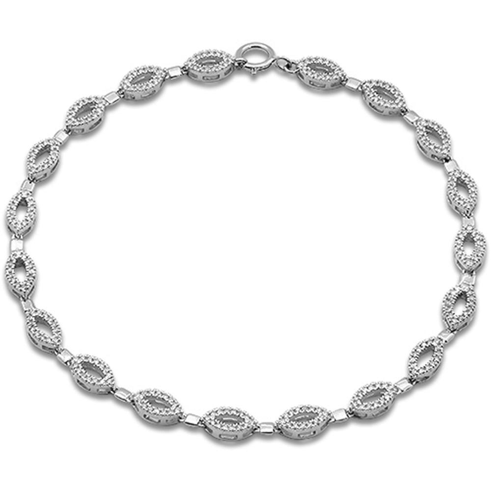 SPECIAL!.52ct G SI 14K White Gold Diamond Infinity Bracelet 7" Long