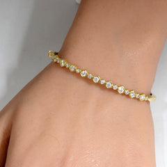 SPECIAL! .97ct G SI 14K Yellow Gold Diamond Diamond Bangle Bracelet