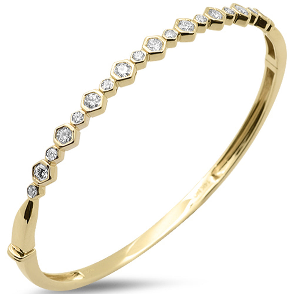 SPECIAL! .97ct G SI 14K Yellow Gold Diamond Diamond Bangle Bracelet