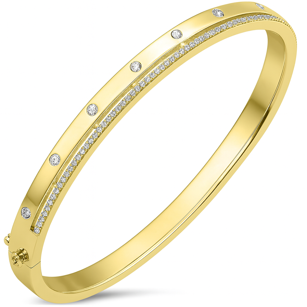 SPECIAL! .50ct G SI 14kt Yellow Gold Diamond Elegant Bangle Bracelet