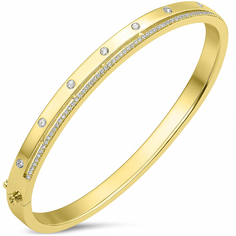 SPECIAL! .50ct G SI 14kt Yellow Gold Diamond Elegant Bangle Bracelet