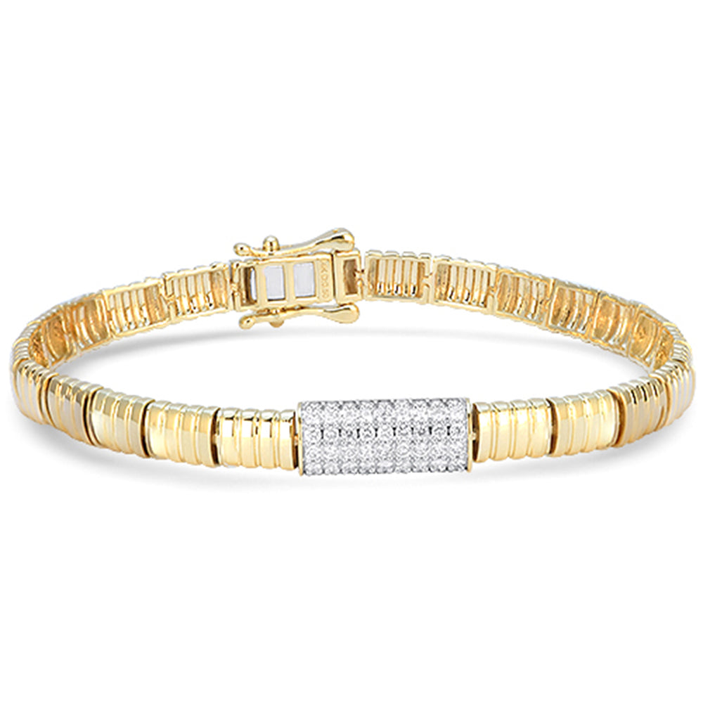 SPECIAL! .49ct G SI 14kt Yellow Gold Round Diamond Bracelet 7" Long