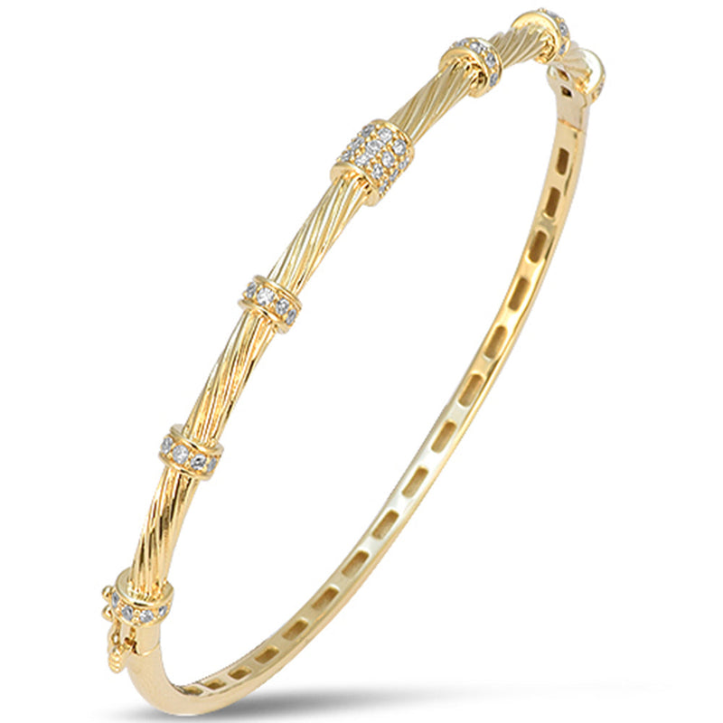 SPECIAL! .34ct G SI 14kt Yellow Gold Diamond Modern Bangle Bracelet