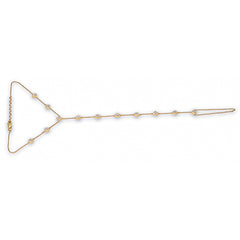 SPECIAL! .67ct G SI 14kt Yellow Gold Diamond Bracelet & Ring Hand Chain 7+3" Long