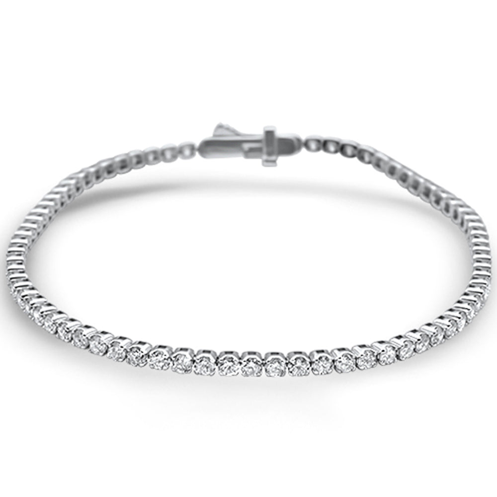 SPECIAL! 2.97ct 14KT White Gold Diamond Diamond Tennis Bracelet 7" Long