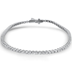 SPECIAL! 2.98ct 14KT White Gold Diamond Diamond Tennis Bracelet 7" Long
