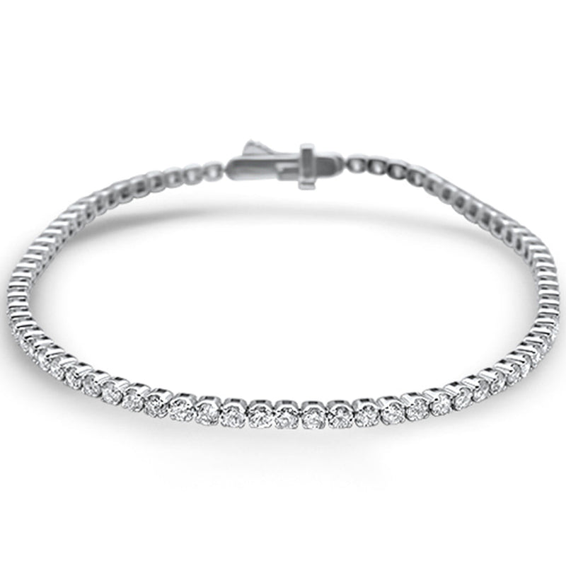SPECIAL! 2.98ct 14KT White Gold Diamond Diamond Tennis Bracelet 7" Long