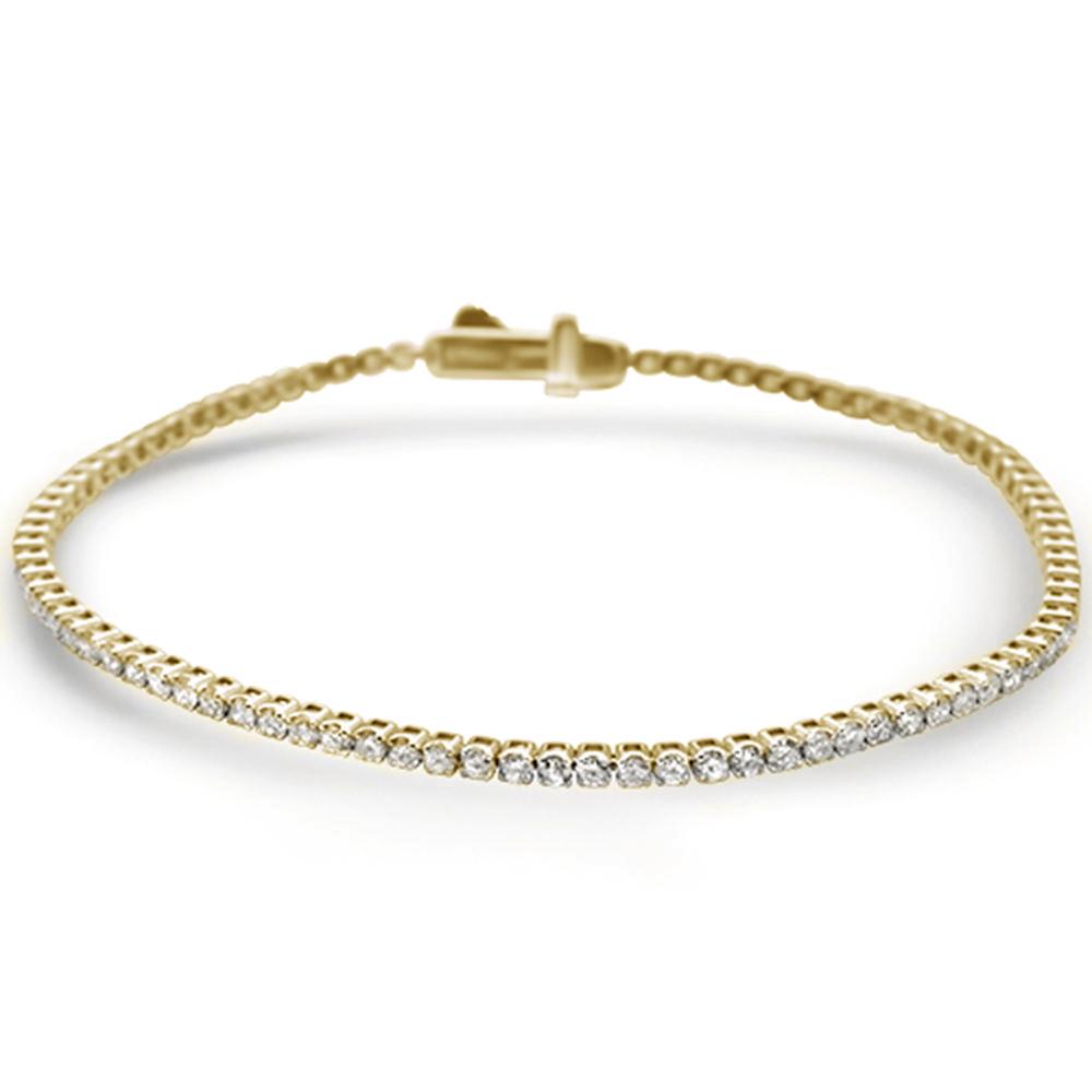 DIAMOND CLOSEOUT!   2.06ct G SI 14KT Yellow Gold Diamond Tennis Bracelet 7"