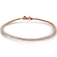 SPECIAL! 1.98ct G SI 14KT Rose Gold Diamond Tennis Bracelet 7"