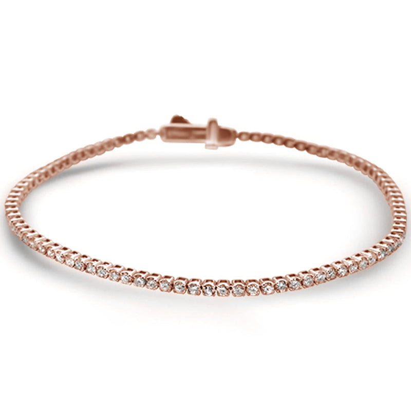 SPECIAL! 1.98ct G SI 14KT Rose Gold Diamond Tennis Bracelet 7"