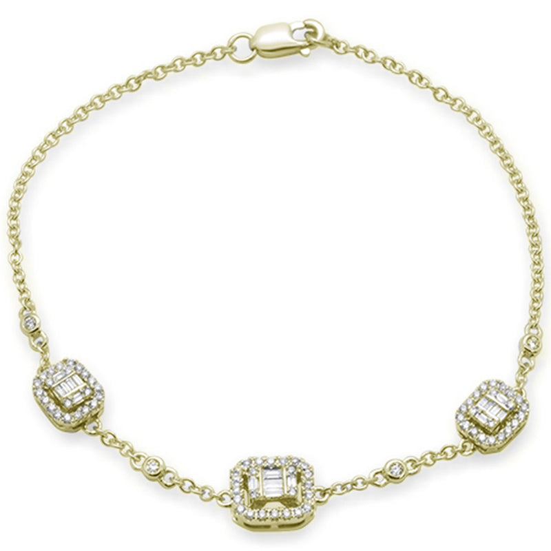 SPECIAL! .43ct 14K Yellow Gold Diamond Bracelet 7" Long