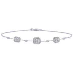 SPECIAL! .44ct 14K White Gold Diamond Bracelet 7" Long