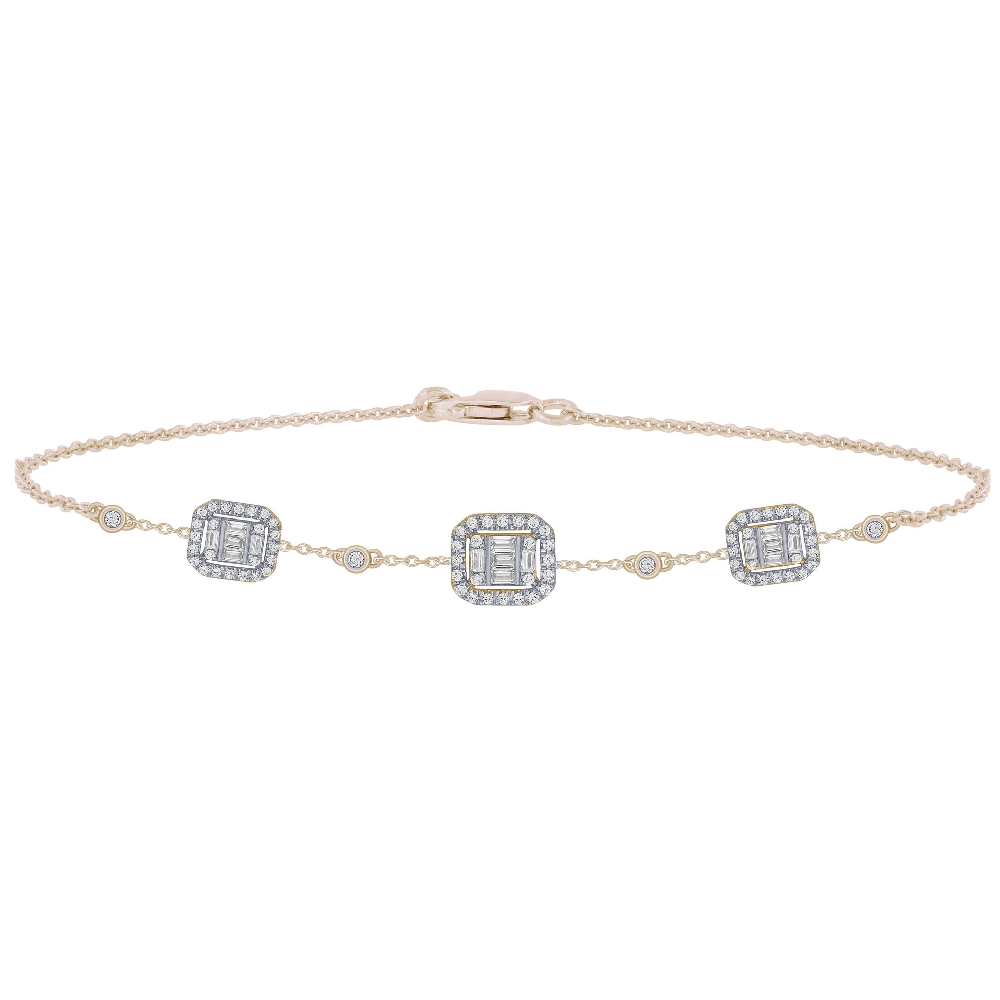 SPECIAL! .43ct 14K Yellow Gold Diamond Bracelet 7" Long