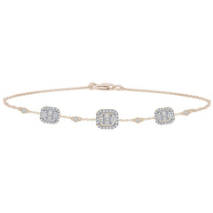 SPECIAL! .43ct 14K Yellow Gold Diamond Bracelet 7" Long