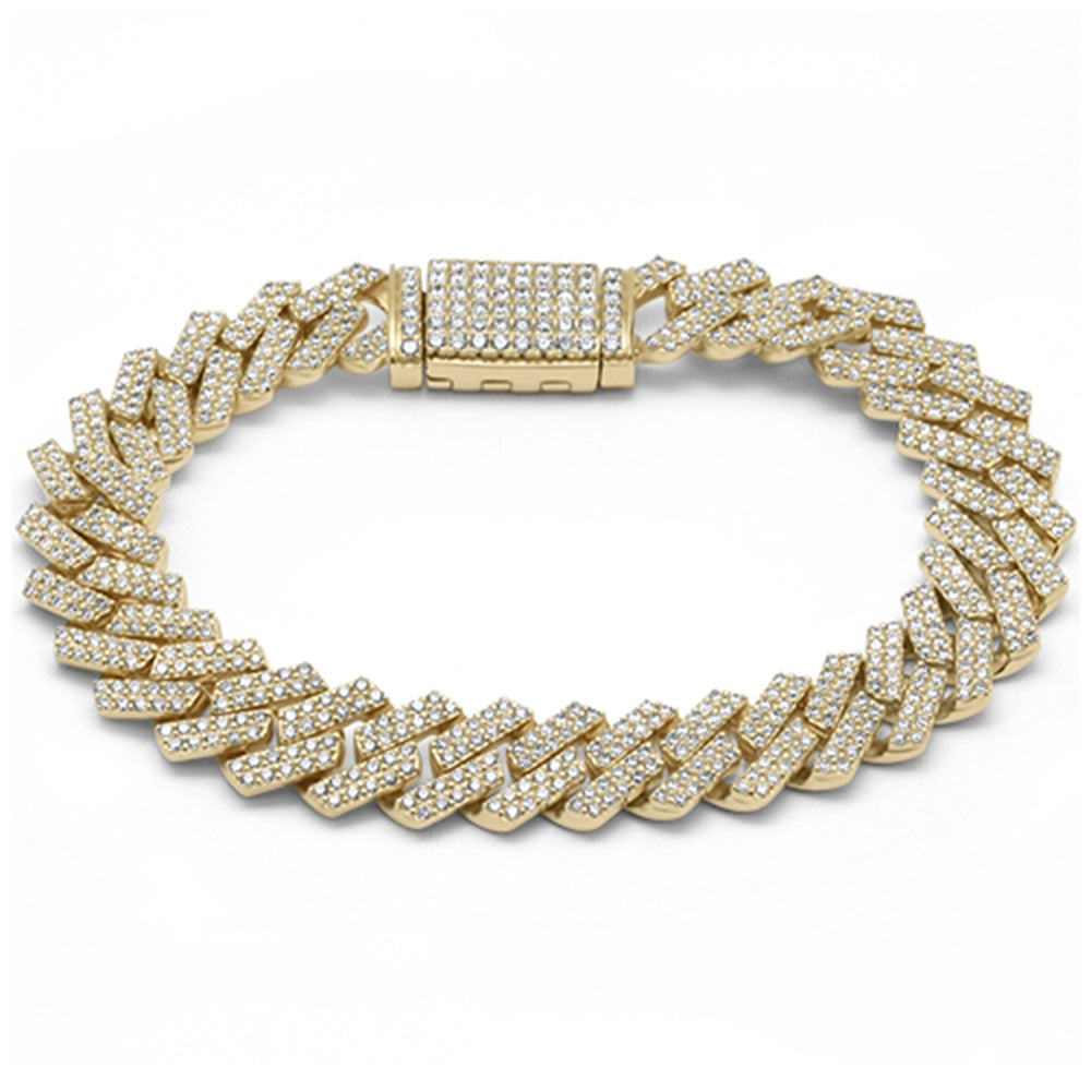 SPECIAL! 13MM 8.25ct G SI 14K Yellow Gold Diamond Square Cuban Bracelet 8"