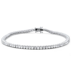SPECIAL! 2.94ct 14KT White Gold Diamond Tennis Bracelet 7"
