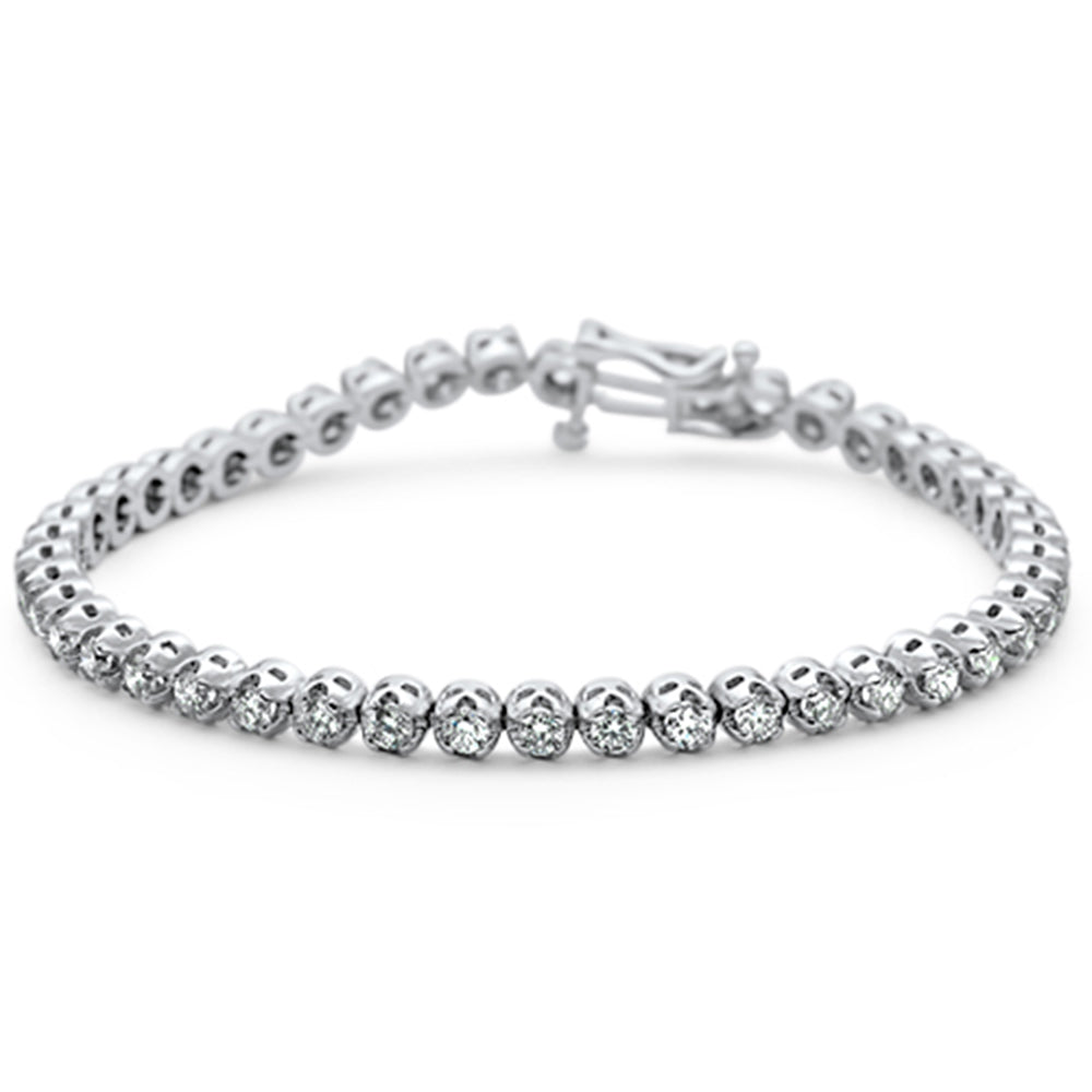SPECIAL! 2.60ct G SI 14K White Gold Diamond Miracle Illusion Setting Tennis Bracelet 7"