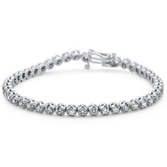 SPECIAL! 2.60ct G SI 14K White Gold Diamond Miracle Illusion Setting Tennis Bracelet 7"