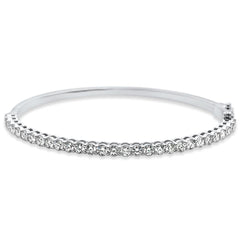 DIAMOND CLOSEOUT!  1.87ct G SI 14K White Gold Diamond Bangle Bracelet