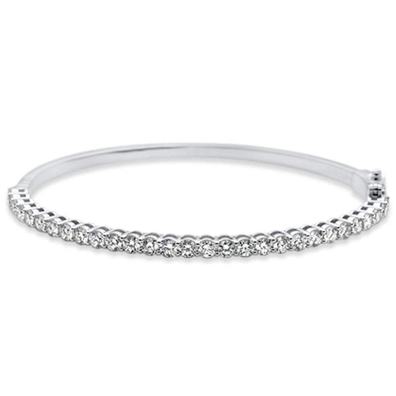 DIAMOND CLOSEOUT!  1.87ct G SI 14K White Gold Diamond Bangle Bracelet