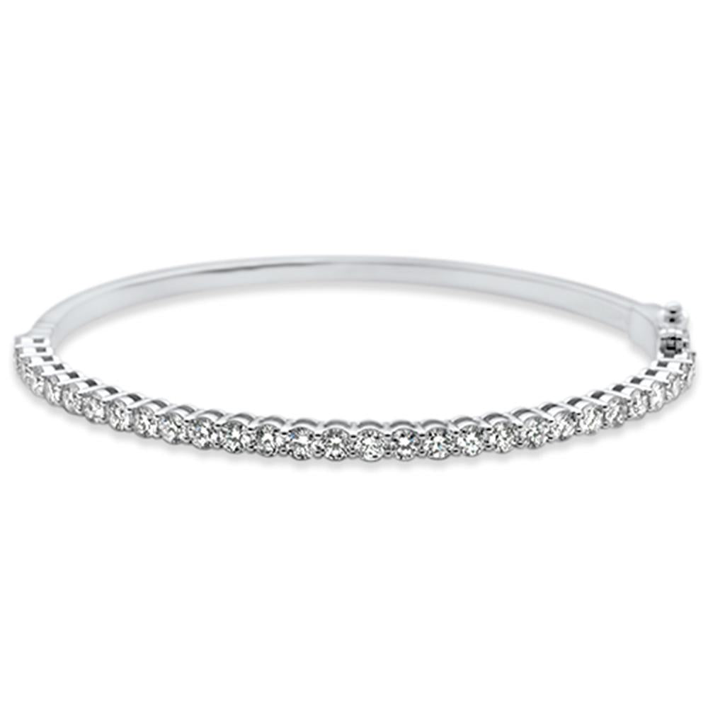 DIAMOND CLOSEOUT! 2.01ct G SI 14K White Gold Diamond Bangle Bracelet