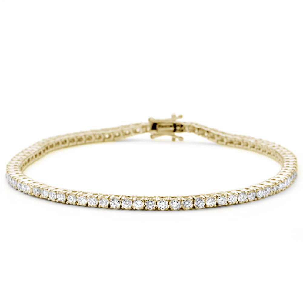 SPECIAL! 2.30ct 14KT Yellow Gold Diamond Tennis Bracelet 7"