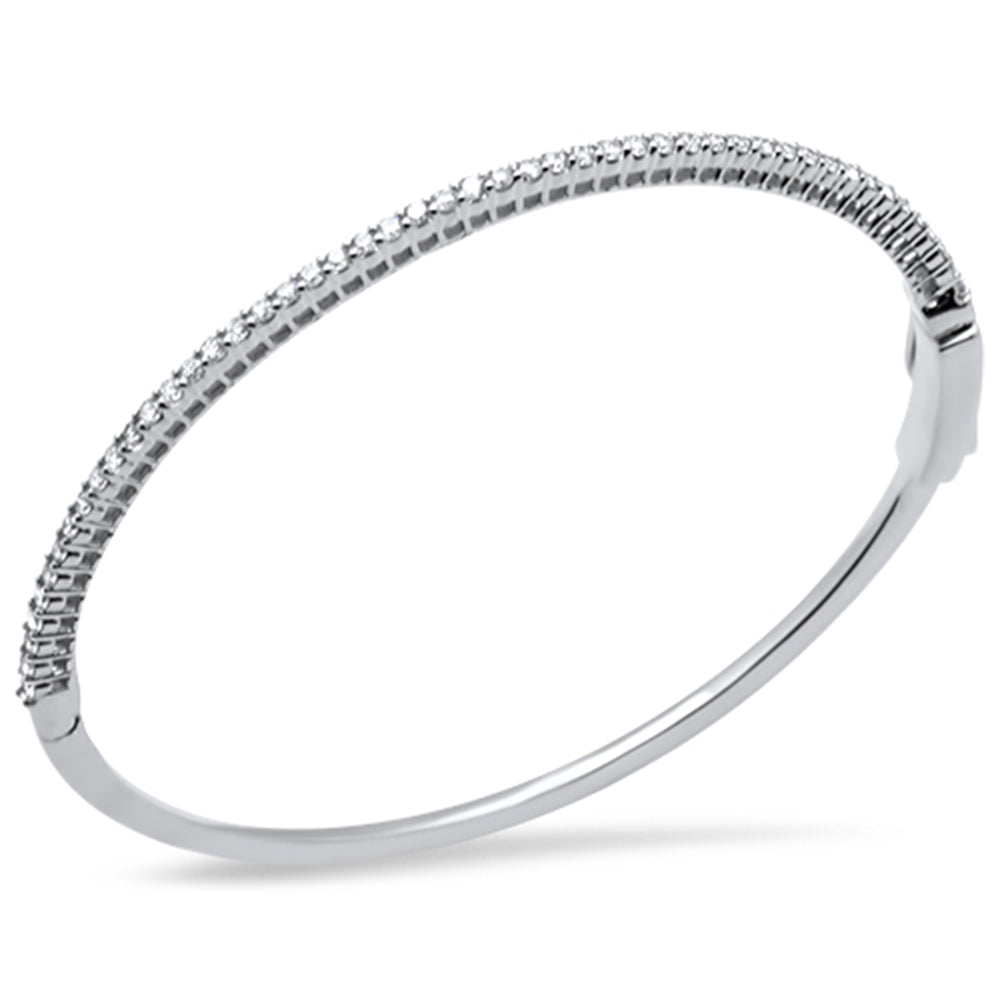 DIAMOND CLOSEOUT! 1.02ct G SI 14K White Gold Diamond Bangle Bracelet