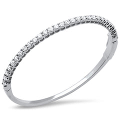 DIAMOND CLOSEOUT! 3.00ct G SI 14K White Gold Diamond Bangle Bracelet