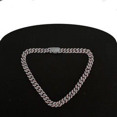 SPECIAL! 4MM .83ct G SI 14K Two Tone Rose & White Gold Round Diamond Cuban Bracelet Size 8