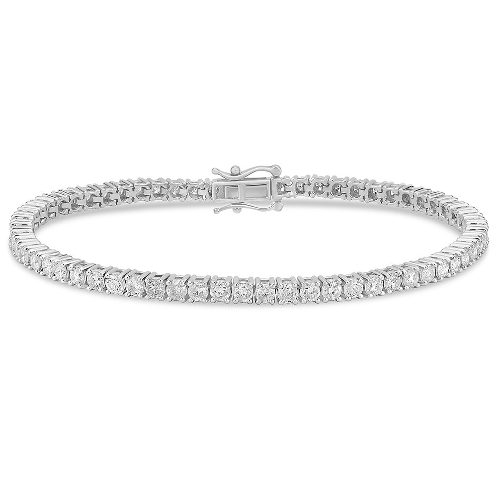 SPECIAL! 4.00ct 14KT White Gold Diamond Tennis Bracelet 7"