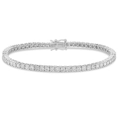 SPECIAL! 4.00ct 14KT White Gold Diamond Tennis Bracelet 7"