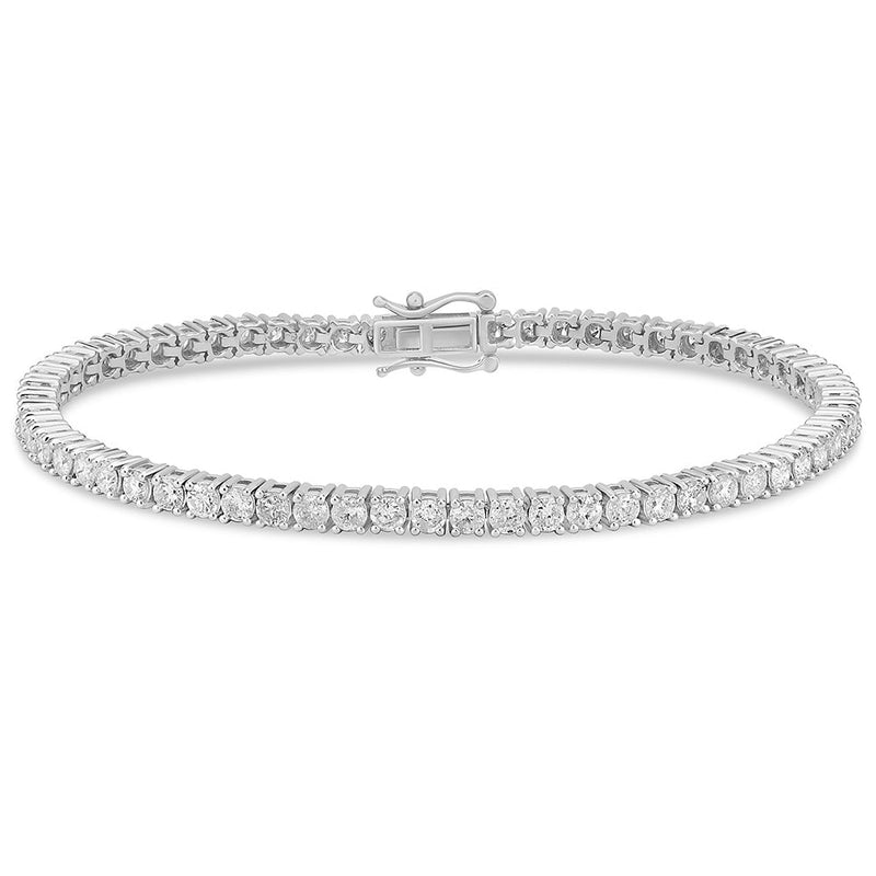 SPECIAL! 4.00ct 14KT White Gold Diamond Tennis Bracelet 7"