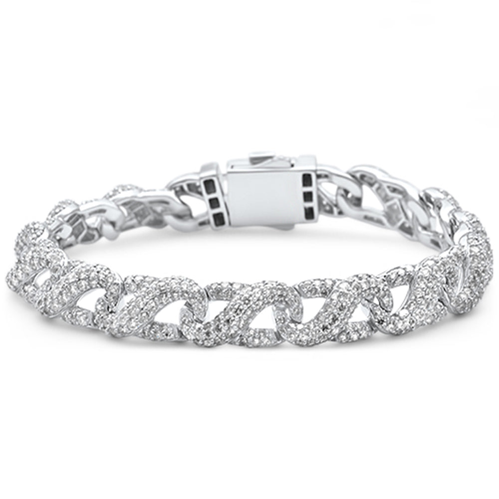 DIAMOND CLOSEOUT! 10.77ct G SI 14K White Gold Diamond Infinity Link Bracelet 8"