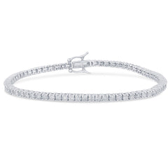 SPECIAL! 2.98ct G SI 14K White Gold Round Diamond Tennis Bracelet 7" Long