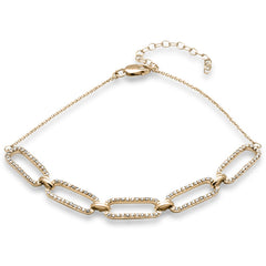 DIAMOND CLOSEOUT! .54ct G SI 14K Yellow Gold Diamond Paperclip Style Chain Bracelet